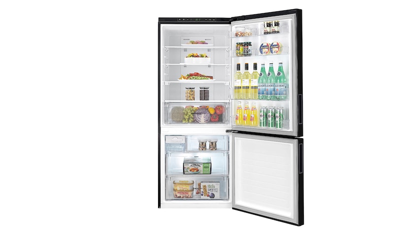 LG 450L Bottom Mount Fridge With 4½ Star Energy Rating, Black Finish, GB-450UBLX
